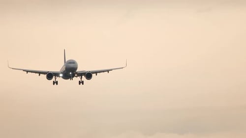 Airliner in the Sky Descending
