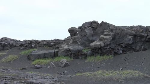 Ein Blick von der Brücke Ein Ort, an dem sich die nordamerikanische und die eurasische Platte treffen. Halbinsel Reykjanes