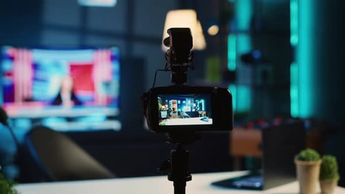 Camera in Home Studio Capturing Footage