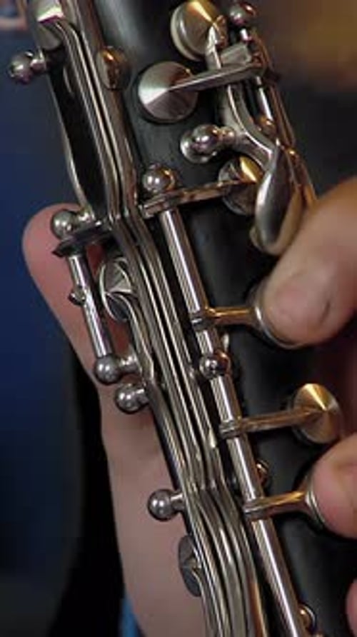 Clarinet Practice: Keys and Fingertips - Vertical 4K View