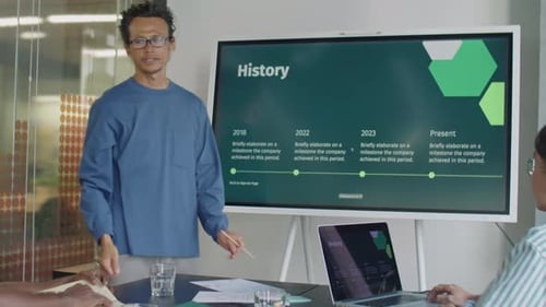 Business Presentation in Modern Office Environment