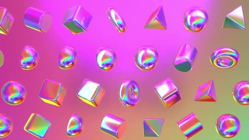 Geometric iridescent colour pattern background