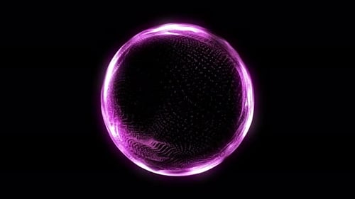 Abstract article energy sphere animation.