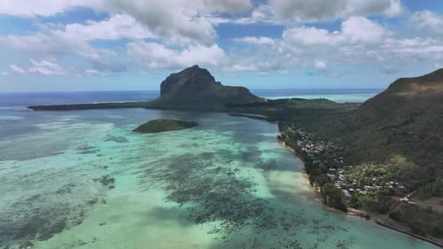 Landscapes Of The Island With A View Of Mount Le Morne Brabant