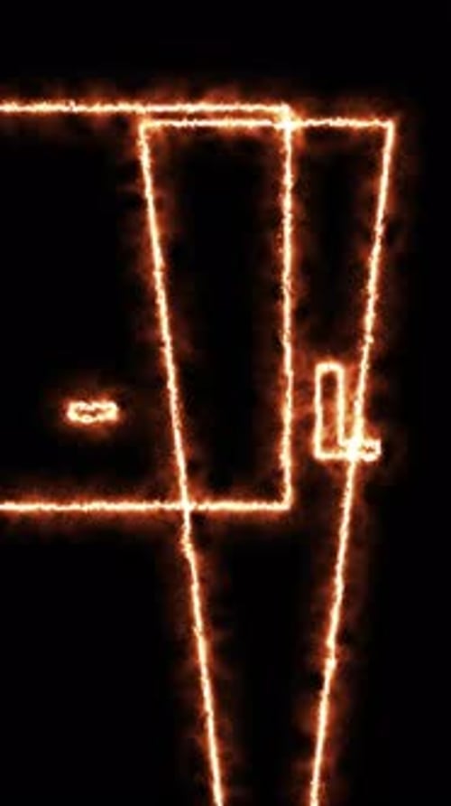 Goal Text Overlay Vertical Animation with Fire Soccer Football Concept