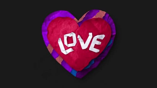 Stop Motion Layered Paper Heart
