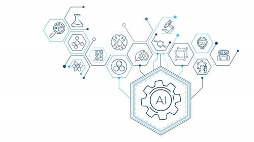 Infographics of the Use of AI in Science Animated Diagram
