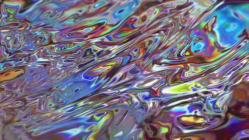 Vibrant Colorful Abstract Refeacting Fluid Texture Loop