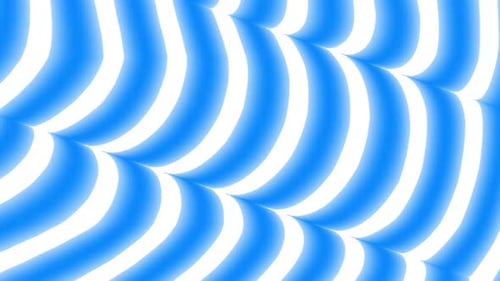Seamless Looping Abstract Blue and White Wavy Stripes Background