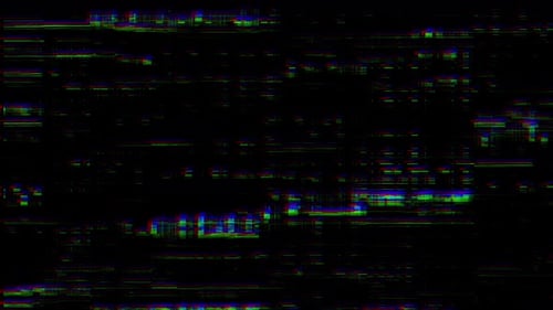 VHS Real Defects Noise and Artifacts Glitches From an Old Tape Black Screen