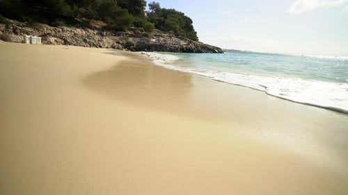 Amusing Paradise beach Calvia Mallroca Spain gimbal shot