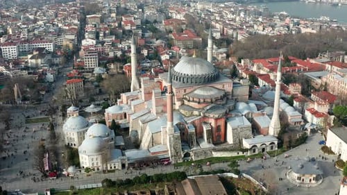 Video Shooting The Hagia Sophia With Drone