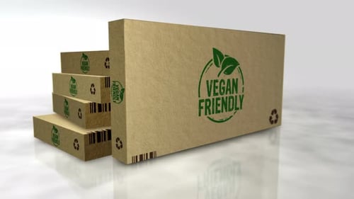 Vegan friendly box 3d object