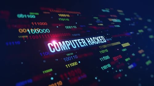 Computer Hacked Digital Binary Code Background