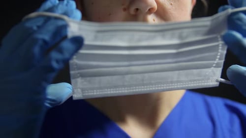 Health Medicine and Pandemic Concept - Close Up of Young Female Doctor