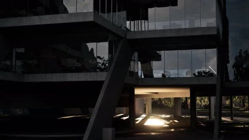 Un rascacielos imponente con innumerables ventanas