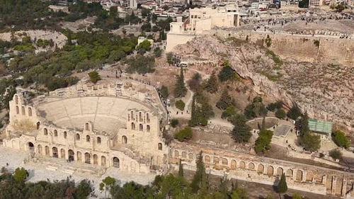 Vue du sanctuaire de Dionysos en Grèce