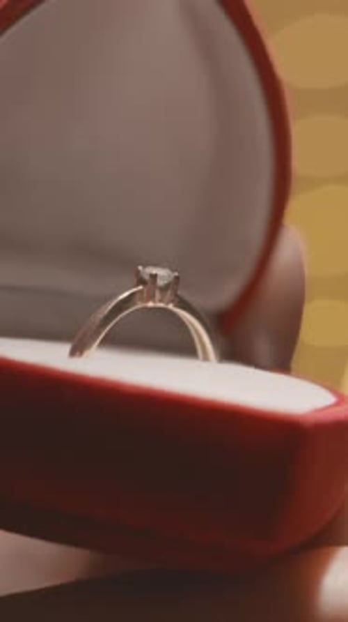 Diamond Wedding Ring inside a Red Box