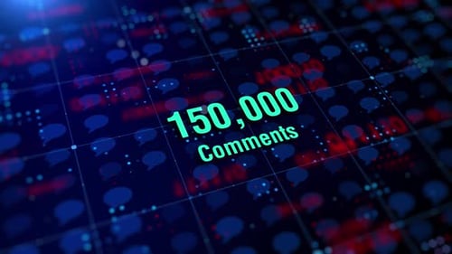 Contador de comentarios en redes sociales: cero a 150000