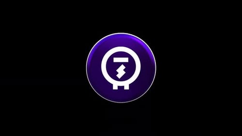 Modern 3D Rotating Purple Logo Icon Loop