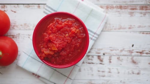 Tomato Paste with Ripe Tomatoes