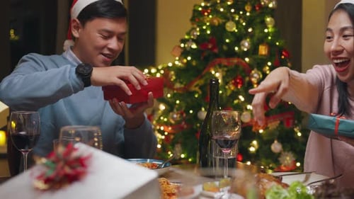 Exchanging Christmas Gifts With Family and Friends