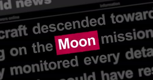 Animated Text Highlight with Dynamic News Background