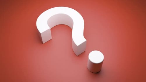 Rotating 3D Question Mark Symbol Animation