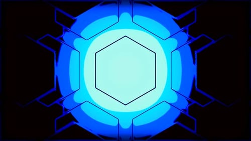 Pulsating abstract pattern of technological sign