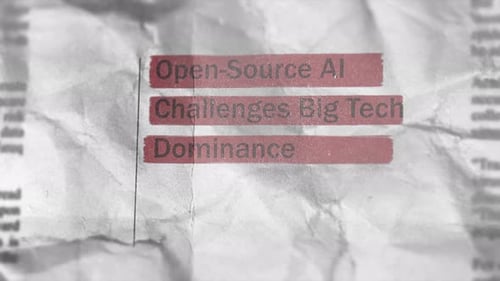 L'IA open source remet en question la domination des grandes technologies avec des titres de style journal