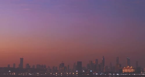 Mumbai India Evening City Skyline
