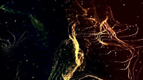 Abstract background of particles with depth of field and bokeh like vj loop