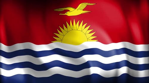Animated Waving Flag of Kiribati