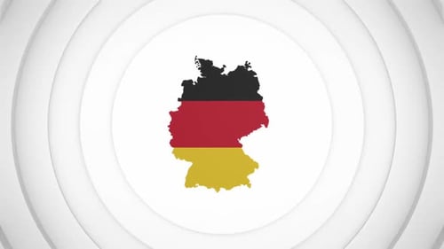 Minimalist Germany Map Flag Reveal Animation