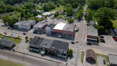 Downtown Grass Lake, Michigan.