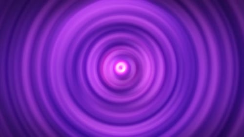 Abstrakter Hintergrund hellviolett leuchtender Energie, magischer radialer Kreise von Spiraltunneln