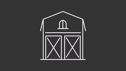 Barn Line Art Animation Reveal