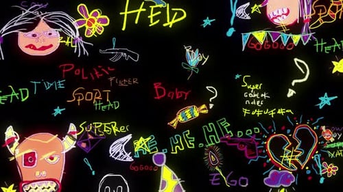 Neon Drawing Background