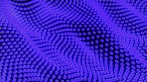 Abstract Blue Spheres Wavy Motion Background