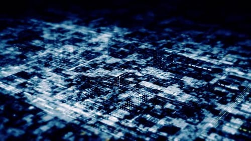 Futuristic Abstract Digital Data Grid Network Loop Background