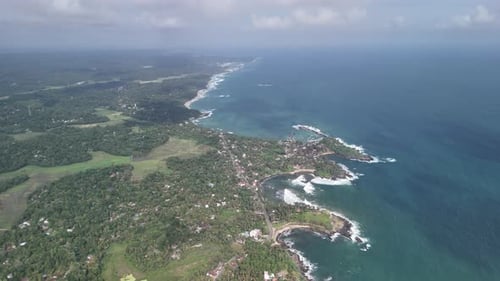 Sri Lanka south Asia coastline Indian Ocean aerial drone view landscape