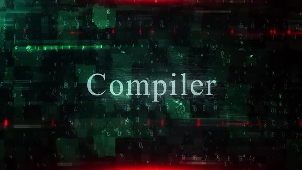 Compiler text animation with digital background , Backgrounds Motion ...