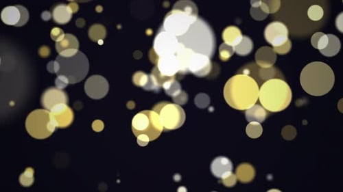 Golden Bokeh Light Particles Abstract Celebration Background