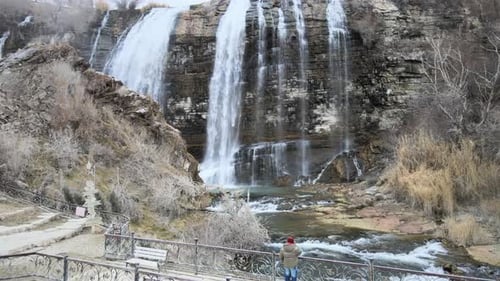 Man Travel Waterfall