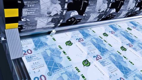 Printing 20 Hong Kong Dollar Banknotes 3