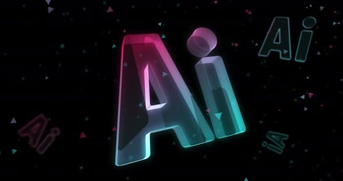 Artificial intelligence AI symbol loop digital concept