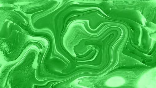 Abstract Green Liquid Marble Swirl Motion Background