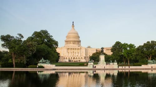 Time lapse video of the United states capitol building, Washington DC, USA.