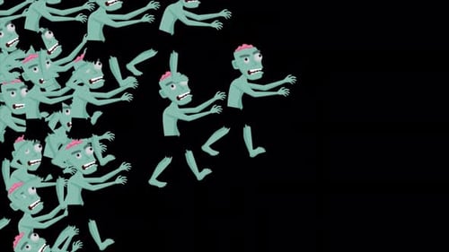 Halloween Zombie Transition Alpha Channel 4K