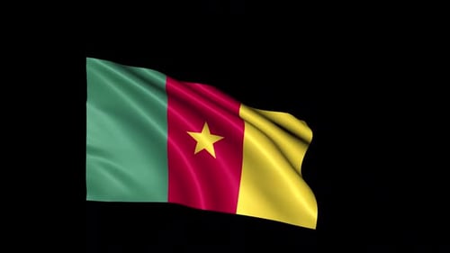 Rundfahrt mit der Flagge von Kamerun